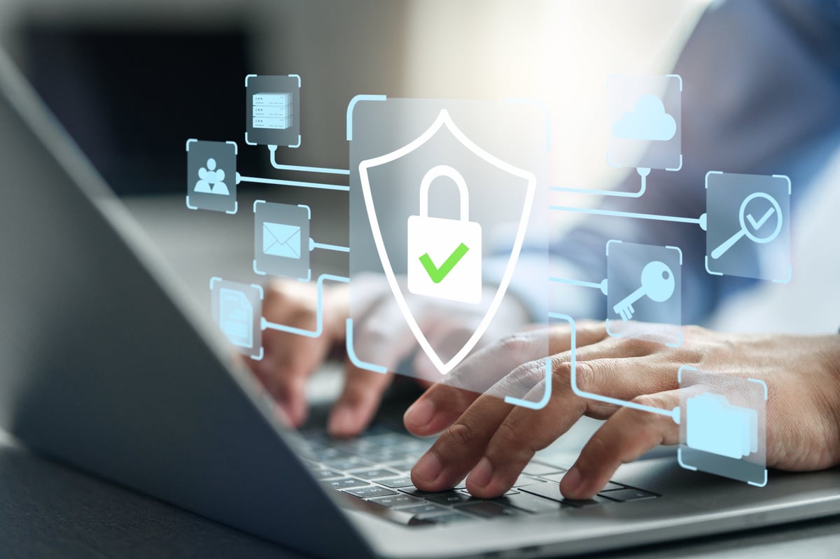 Internet Security with secure global data connection representing secure financial transactions